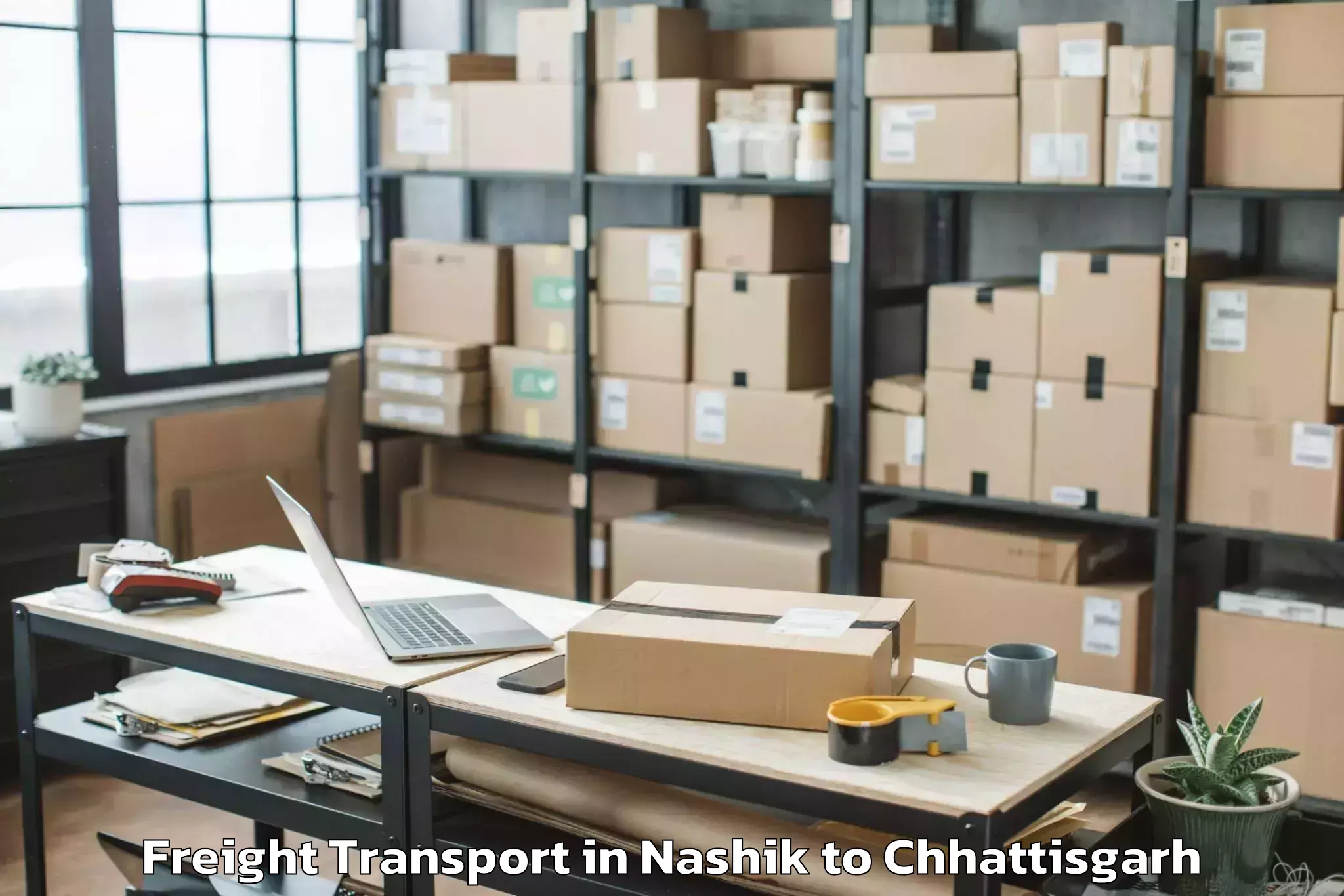 Easy Nashik to Kalinga University Raipur Freight Transport Booking